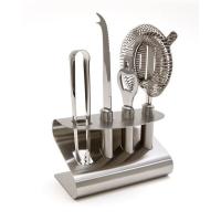 Набор барменский 5 предм.;сталь нерж.;,H=150,L=190,B=75мм;серебрист.