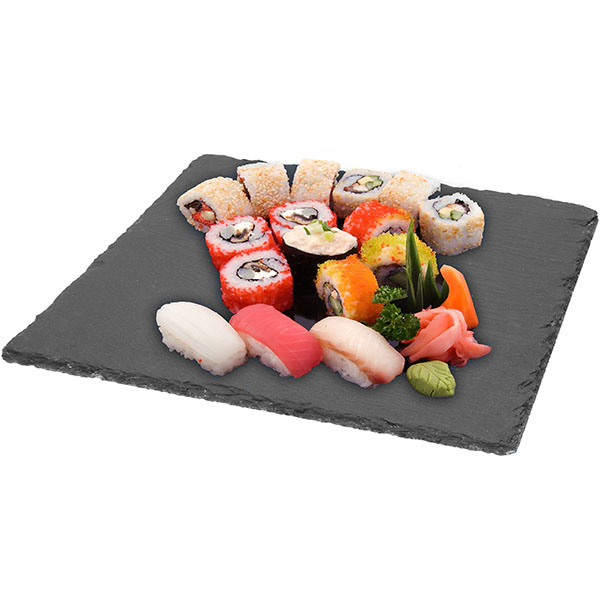 Блюдо для подачи «Ардезиа»;сланец натур.;,L=30,B=30см;черный