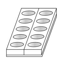 Форма для выпечки «Овал»;полистирол