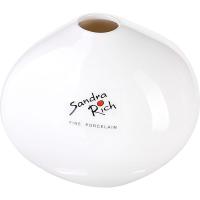 Ваза для цветов;фарфор;,H=8,L=9,B=6см;белый