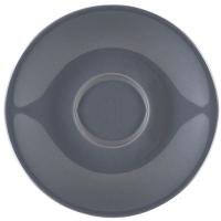 Блюдце «Роял»;фарфор;D=13,5см;серый