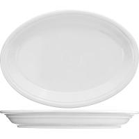 Блюдо овальное;фарфор;,H=2,L=31,B=31см;белый