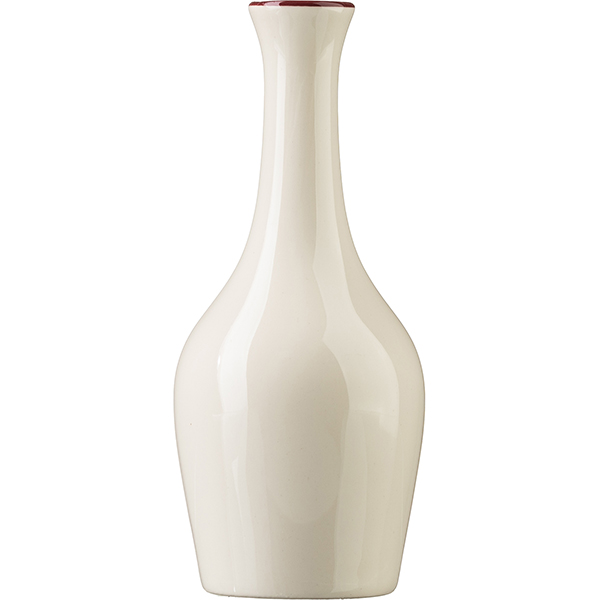 Ваза для цветов «Кларет»;фарфор;D=6,H=14см;бежев.,бордо