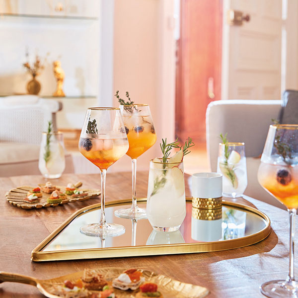 Бокал для вина «Ультим Борд Ор»;хр.стекло;380мл;,H=21,9см;прозр.