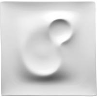 Блюдо сервировочное «Крушиал Дэт»;фарфор;,H=3,L=28,B=28см;белый