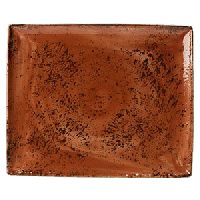 Блюдо «Крафт Терракота» прямоугольное;фарфор;,H=15,L=330,B=270мм;терракот