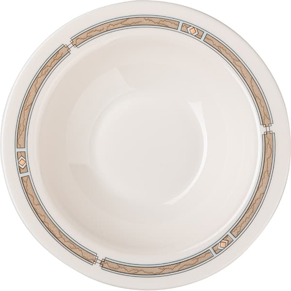 Блюдо «Каррарэ» для фруктов;стекло;200мл;D=160,H=35мм;бежев.,песочн.