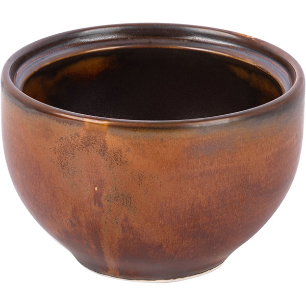 Сахарница с крышкой «Мак»;фарфор;200мл;D=91,H=60мм;медный