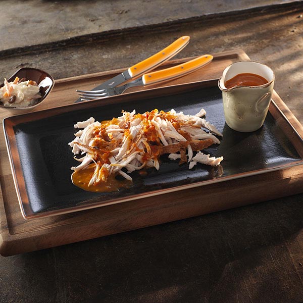 Блюдо «Кото» прямоугольное;фарфор;,L=27,B=16,5см;черный,коричнев.