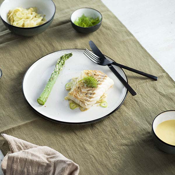 Салатник «Сиель блан»;керамика;300мл;D=11,H=5см;белый,черный