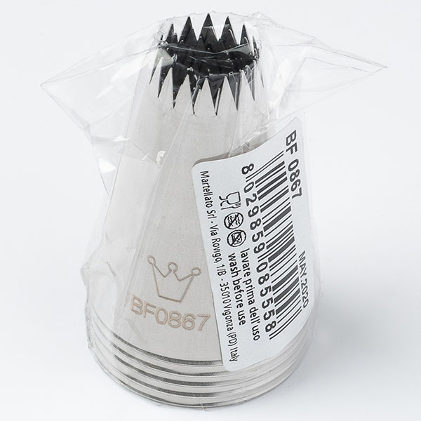 Насадка кондитерская «Открытая звезда» (17 зубцов)[5шт];сталь нерж.;D=35/16,H=50мм