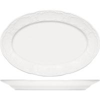 Блюдо «Моцарт» овальное;фарфор;,L=36,B=24см;белый