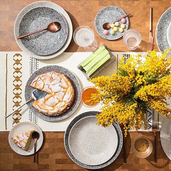 Салатник «Инк Блэк»;фарфор;D=25,3см;белый,черный