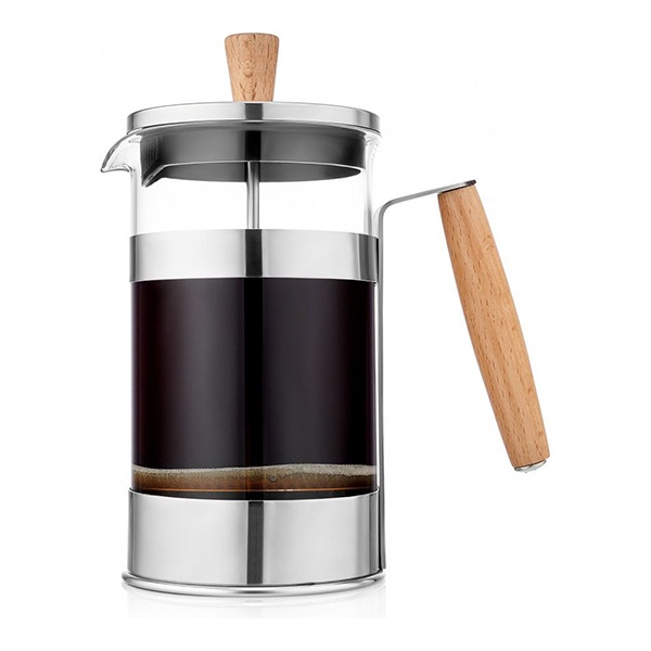 Френч-пресс «Тауэр»;стекло борос.,сталь нерж.;0,6л;D=11,H=19,5,B=13см;прозр.,стальной Френч-пресс «Тауэр»;стекло борос.,сталь нерж.;0,6л;D=11,H=19,5,B=13см;прозр.,стальной