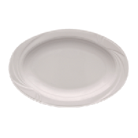 Блюдо «Аркадия» овальное;фарфор;,H=25,L=290,B=230мм;белый