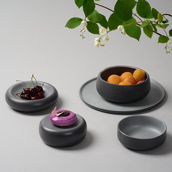 Салатник «Сейко»;фарфор;0,85л;D=165,H=65мм;серый