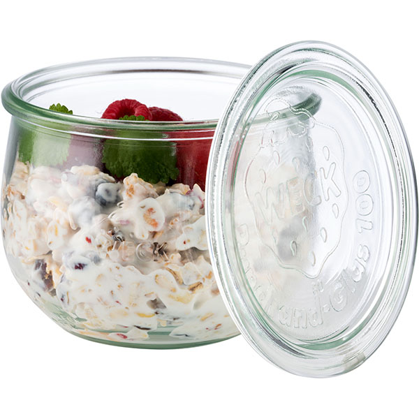 Банка для подачи «Вэк» с крышкой;стекло;0,58л;D=11,H=9см