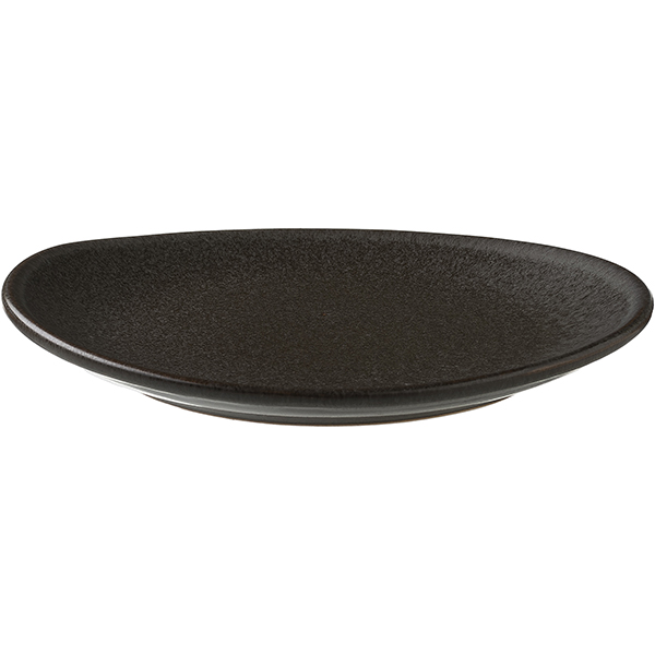 Тарелка «Терра Антиго» овальная;керамика;,L=21,B=19см;коричнев.,серый