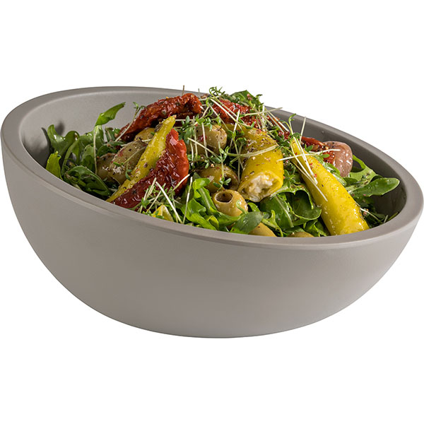 Салатник «Элемент»;пластик;0,7л;D=215,H=95мм;камен.-серый.,матовый