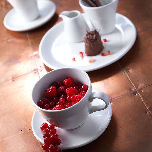 Блюдце «Лив»;фарфор;D=125/40,H=15мм;белый