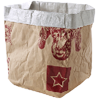Контейнер для продуктов;бумага,полипроп.;,H=30,L=26,B=26см