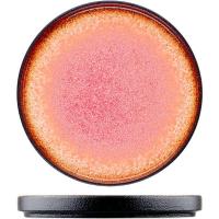 Тарелка «Агат»;фарфор;D=15см;красный,черный