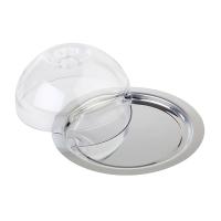 Поднос с крышкой сервиров.;полистирол,сталь нерж.;D=220/95мм