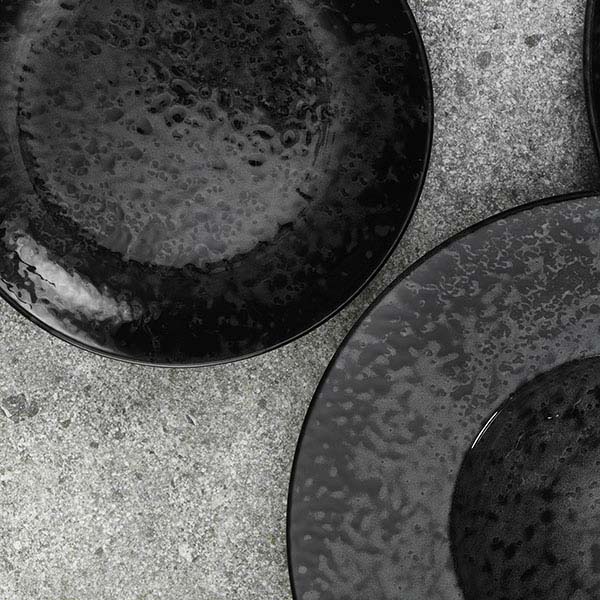 Тарелка «Нанокрем Блэк» мелкая;фарфор;D=210,H=24мм;черный