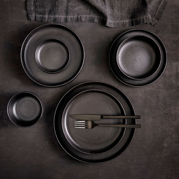 Тарелка «Юниверс»;фарфор;D=19см;черный