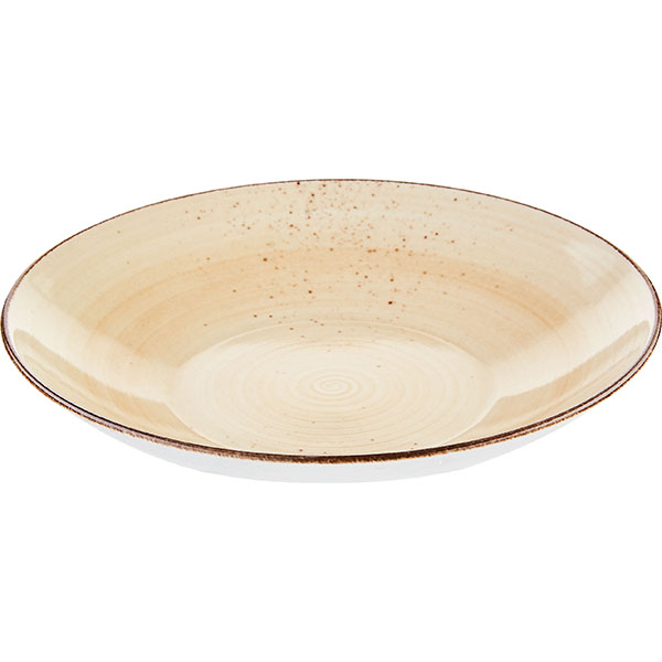 Тарелка глубокая «Опшенс Рустик Сэнд»;фарфор;1л;D=239,H=45мм;песочн.
