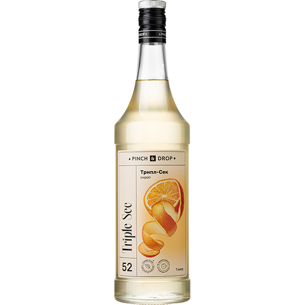 Сироп «Трипл-Сек» Pinch&Drop;стекло;1л;D=85,H=330мм;белый