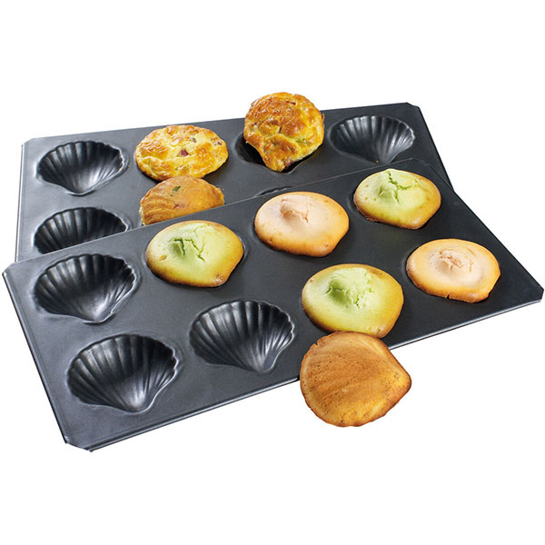 Форма для выпечки «Ракушка»[8шт];сталь,антиприг.покр.;,L=330/65,B=120мм