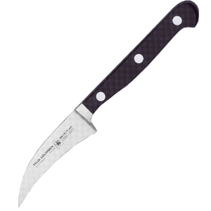 Нож для фигурной нарезки «Глория Люкс»;сталь,пластик;,L=175/75,B=15мм;черный,металлич.