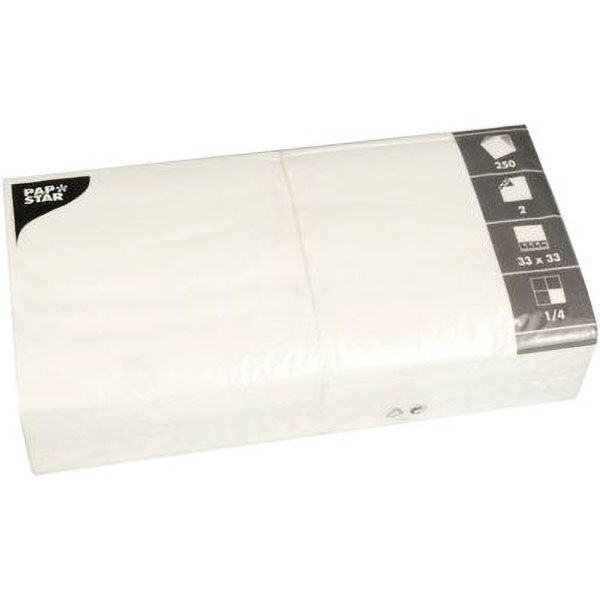 Салфетки 2-х слойн. 33*33см[250шт];бум. салфет.;,H=11,L=330,B=170мм;белый