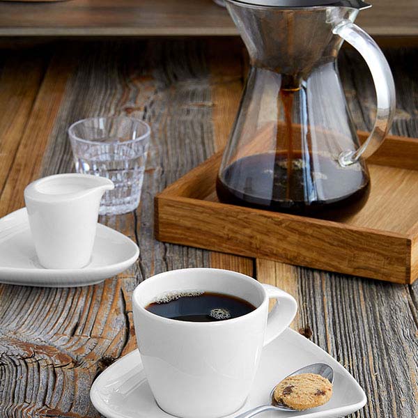 Блюдце «Энджой» треугольное;фарфор;,L=174,B=149мм;белый