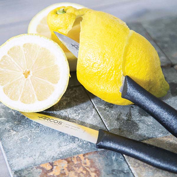 Нож для чистки овощей и фруктов «Нова»;сталь нерж.,полипроп.;,L=210/95мм;черный,металлич.