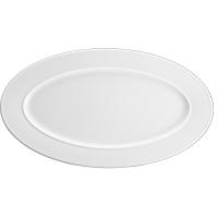 Блюдо «Экселенси» овальное;фарфор;,H=25,L=420,B=236мм;белый