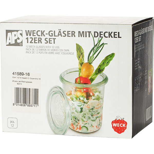 Стакан для подачи с крышкой набор[12шт];стекло;160мл;D=6,H=8см