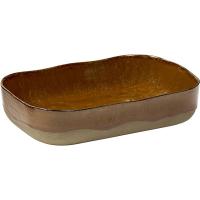 Блюдо «Мерси» глубокое №5;песчаник;,H=5,L=230,B=150мм;коричнев.