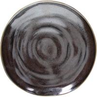 Тарелка «Органика Бронз» мелкая;фарфор;D=177,H=30мм;коричнев.