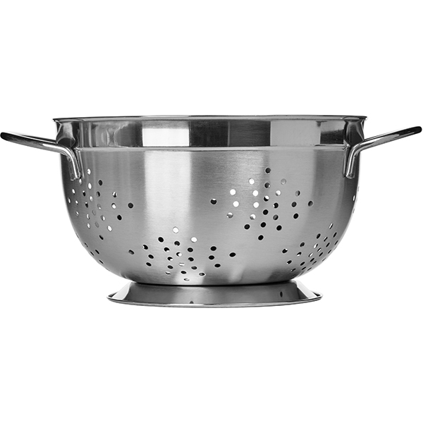 Дуршлаг 2 ручки;сталь нерж.;D=24,H=14,L=33см;металлич.