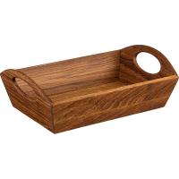 Ящик для подачи и выкладки хлебобулочных изделий;дуб;,H=95,L=295,B=186мм