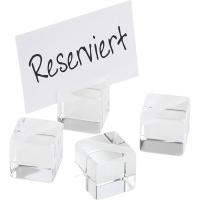 Держатель для карточек  4шт.+20карточек;акрил;прозр.