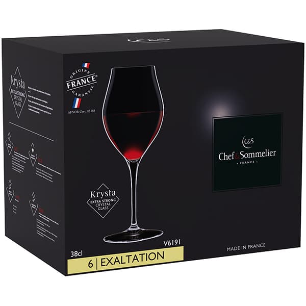 Бокал для вина «Эксэлтейшн»;хр.стекло;380мл;прозр.