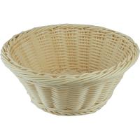 Корзина плетеная для хлеба;полиротанг;D=190,H=75мм;бежев.