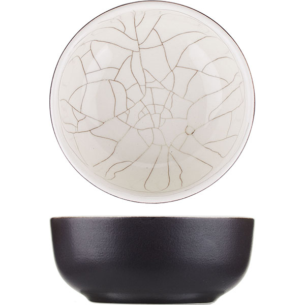 Салатник «День и ночь»;керамика;300мл;D=125,H=50мм;белый,черный