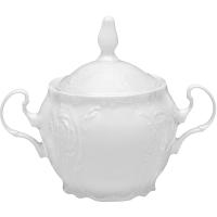 Сахарница «Бернадотт» с крышкой;фарфор;300мл;D=90,H=145,L=125мм;белый