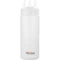 Емкость для соусов с тремя носиками;пластик;350мл;D=7,H=20см;прозр.