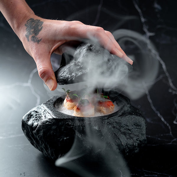 Емкость для закусок «Ро Дизайн Бай Эрбиси» с крышкой;керамика;,H=13,5,L=16,5,B=16,5см;черный