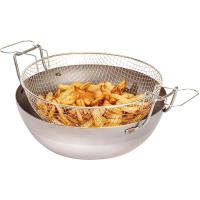 Сковорода для фритюра с сеткой 2 ручки;сталь;12,2л;D=40см